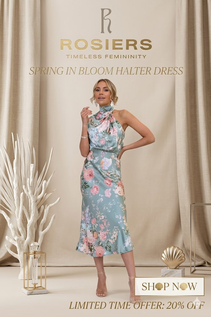 Spring in Bloom Halter Dress