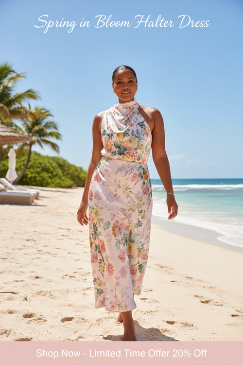 Spring in Bloom Halter Dress